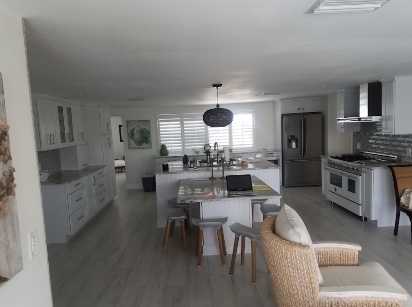 Bright kitchen and dining space